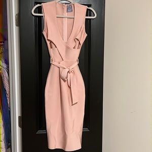 New Herve Ledger Dress blush pink